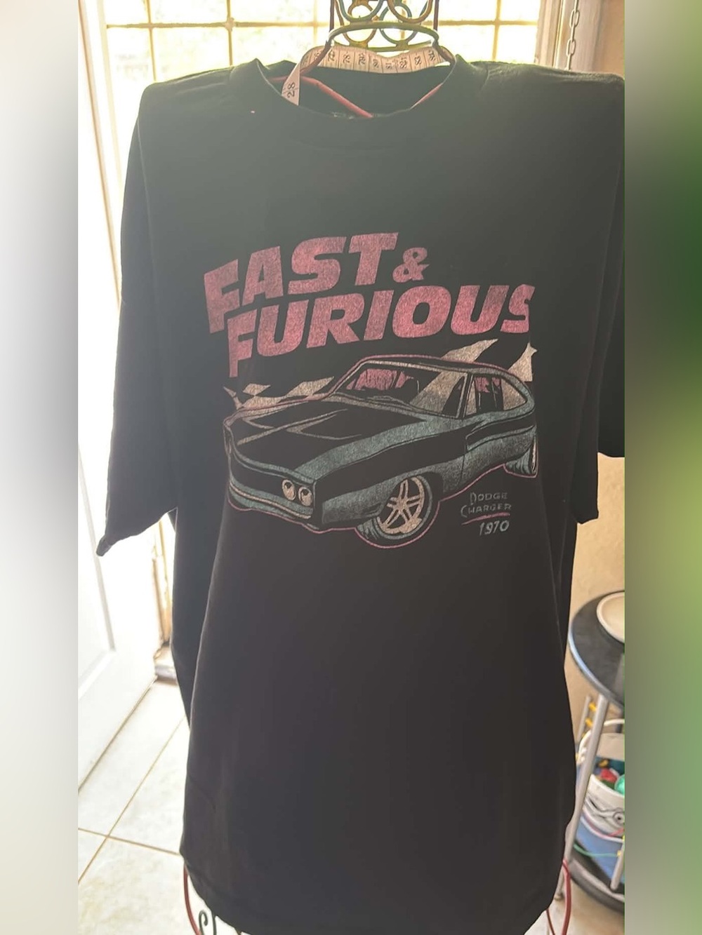 Fast & Furious Black Graphic Tee with Vintage Car Print